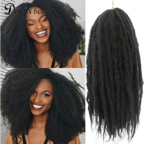 Marley Braid Ombre Braiding Hair Extensions Soft Afro Kinky Natural For Braids 18 inch Synthetic Crochet Braids Hair