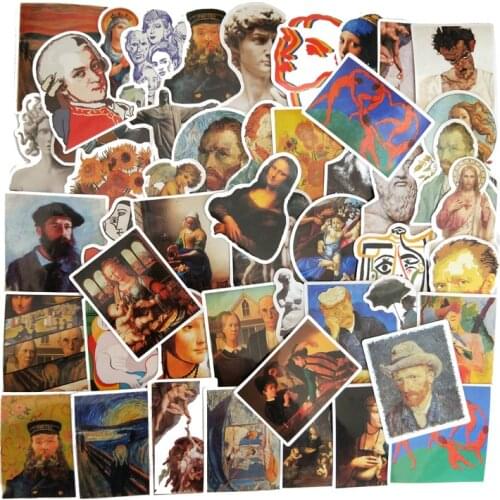 50Pcs 2021 Artist works Stickers For Suitcase Skateboard Laptop Luggage Fridge Phone Car Styling DIY Decal Sticker