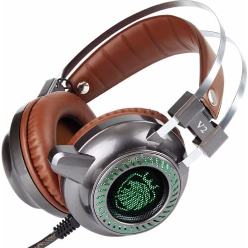 Newest Stereo V2 earphone Gaming Headset gamer LED Light Hi-Fi Headphones MP3 with microphone for computer PC fone de ouvido