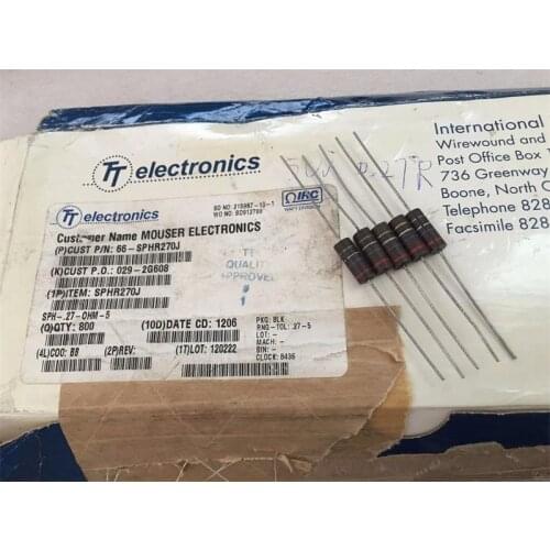 100% New and original IRC 0.27R 5W 0.27R 1% Fever audio antique non - colour ring resistance