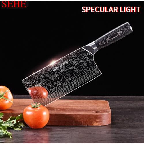 Mirror Light Stainless Steel Chef knife Forging Anti-Stick Sharp Meat Cleaver Fish Vegetables Kitchen Knife Home Cooking Tools