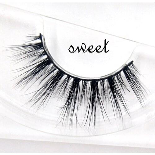 3D mink eyelashes long lasting mink lashes natural dramatic volume eyelashes extension false eyelashe reuse soft curely-sweet