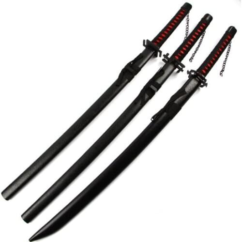 Bleach Kurosaki Ichigo Katana Anime Cosplay Wooden Sword Knife Blade Weapon Cosplay Props for Halloween Carnival Party Events