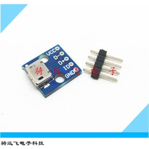 MicroUSB to dip interface socket 5V power conversion board mobile phone charger to power module with header