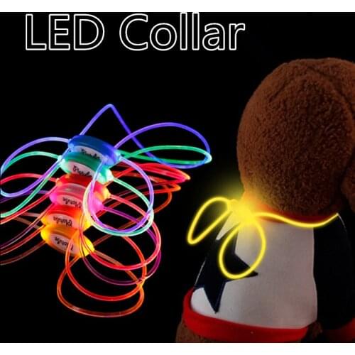 Adjustable Luminous Dog LED Collar Night Anti-Lost Flashing Dog Cat Necklace For Pet Outdoor Safety Walking Dog Supplies