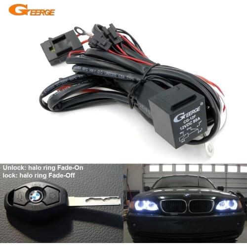 Relay Wiring Harness w/ Fade-on Fade-off Features For BMW E53 E70 X5 E71 E72 X6 E84 X1 E83 F25 X3 F26 X4 CCFL LED Angel Eyes DRL