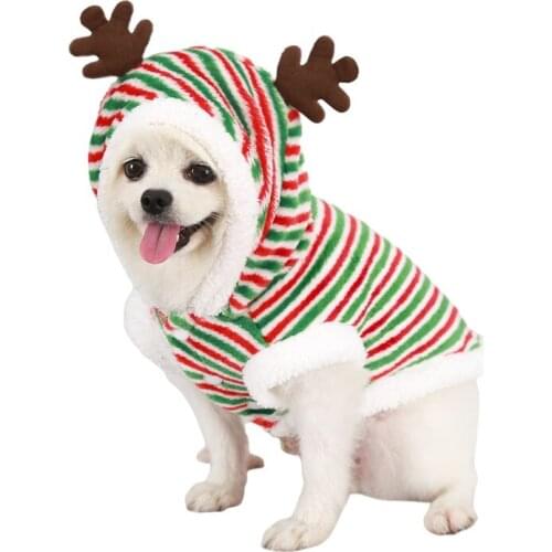 Christmas Dog Costume Winter Pet Dog Clothes Outfit Xmas Dog Clothing Garment Hoodies Poodle Bichon Pomeranian Schnauzer Coat