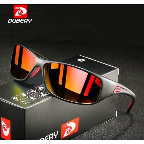 DUBERY 2020 New Sports Style Polarized Sunglasses Men Ultralight Glasses Frame Fashion Sun Glasses Outdoor Sport Fishing Goggles