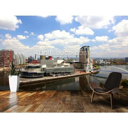 Custom modern wallpaper,Panoramic view of Manchester,3D photo landscape for living room bedroom kitchen wall vinyl wallpaper