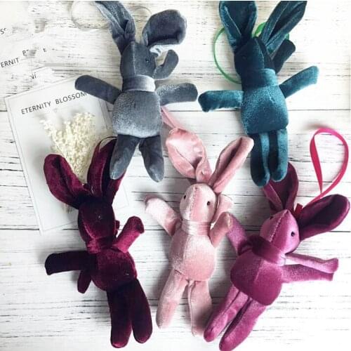 Eternal Life Bouquet Rabbits Hair Down Pendant Rabbit Doll Lover Section Package Parts Plush Rabbit Companion Hand Gift
