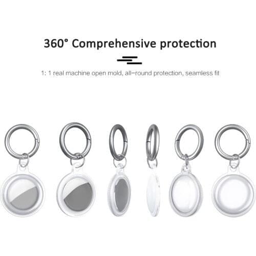 For Apple Airtags Protective Sleeve Silicone Protective Cover Anti-lost Device Keychain Protective Case For Apple Tracker