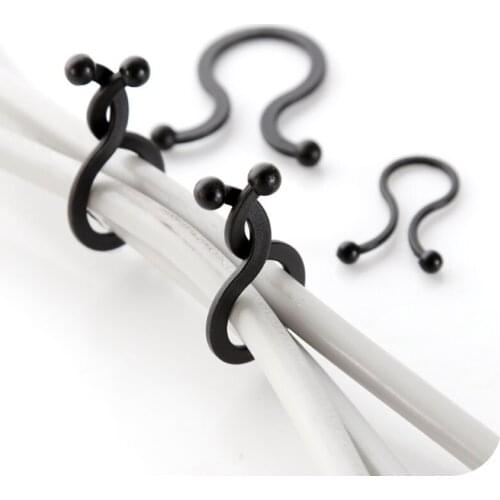 30pcs/lot Cable Wire Fixing Clamp Clip Desktop Wire Clear Up Clips Holder Clamps Cable Clip Device Cord Clips Holder Organizer