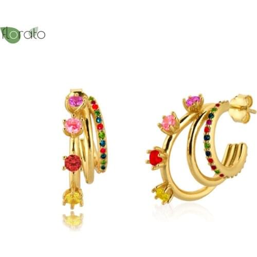 925 Silver Ear Needle Jewelry Bohemian Colorful Stud Earrings for Ladies Beach Party Tassel Pendant Earrings Accessories Joyas