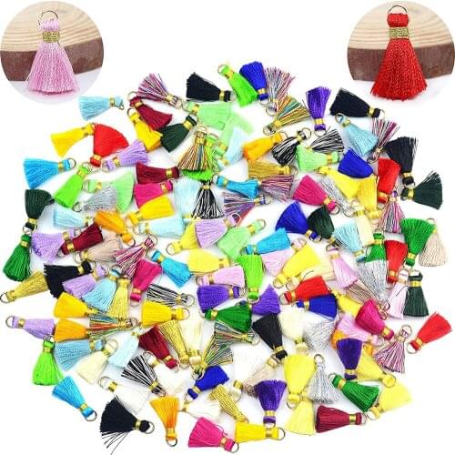 10pcs/lot 2cm Mini Silk Tassel fringe sewing bang tassel trim key tassels for DIY pendant Embellish curtain accessorie parts