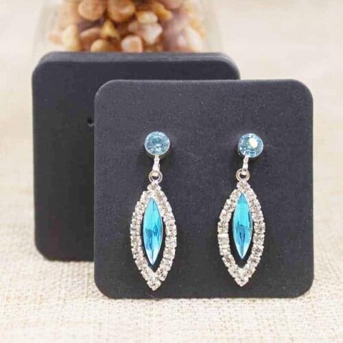 100pcs Diy blank stud/drop earring packing card white/kraft/black cardboard small cute earring products package card 5*5cm