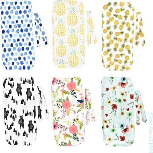 2Pcs/Set born Swaddle Blanket Baby Cocoon Sleeping Bag Muslin Wrap Headband Soft Drop Ship