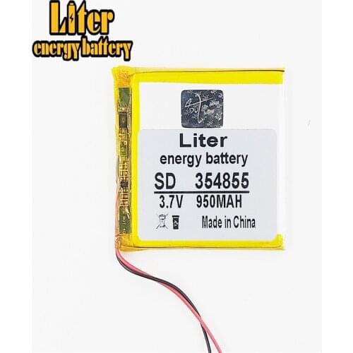 354855 3.7V 950mah Lithium Tablet polymer battery with Protection Board For MP4 MP5 GSP Digital Product