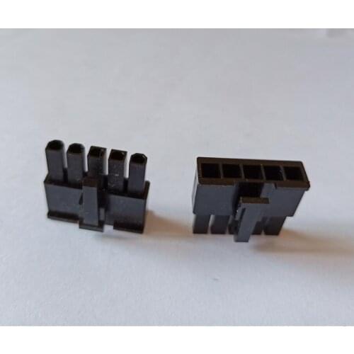 5557 4.2mm 1*5Pin male plug Plastic shell Housing for car computer power connector black