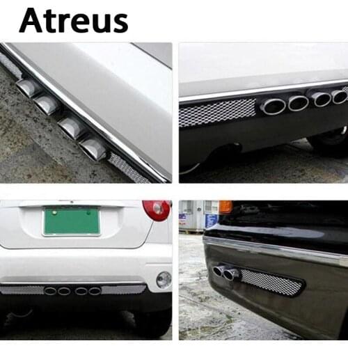 Atreus2X Car styling 3D Cool Auto carbon Exhaust Stickers For Citroen C4 C5 C3 Renault Duster Laguna Megane 2 3 Alfa Romeo 159