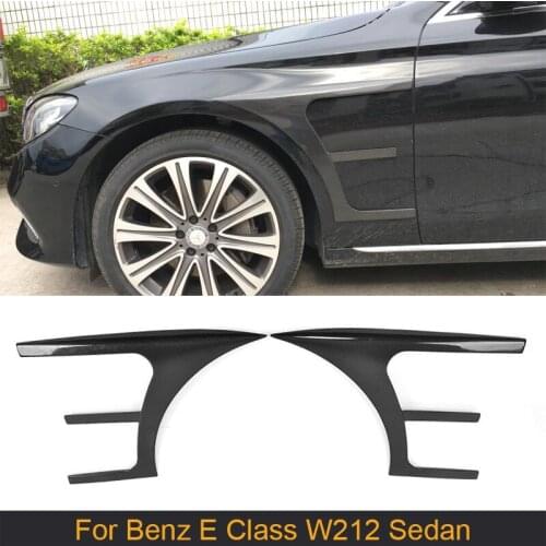 E Class Carbon Fiber side fender racing vents decorative cover stickers for Mercedes Benz W213 E43 AMG Sedan 4 Door Only 16-17