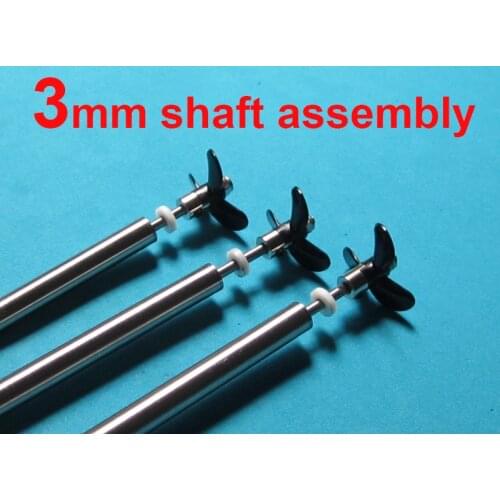Free Shipping RC Boat Stainless steel 3mm Drive shaft with propeller crutch kit assembly 10/15/20/25cm