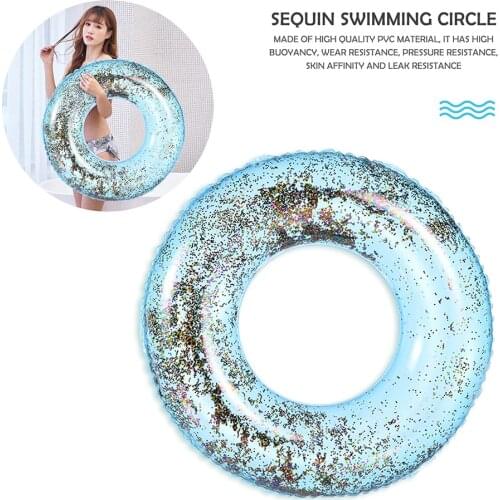 Glitter Pool Foats Swimming Ring For Adult Children Inflatable Pool Tube Giant Float Boys Girl Water Fun Toy