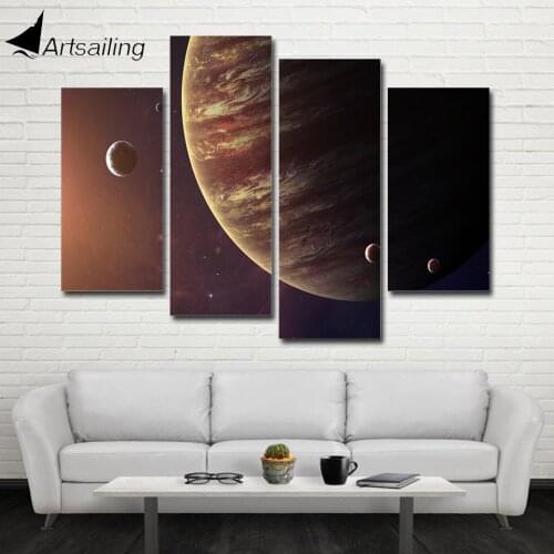 HD Print Decorative Painting 4 Piece star Jupiter Canvas Print Room Decor Poster Picture Canvas 4 Piece Canvas Art