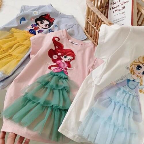 Sanlin Summer Baby Girl Dress Cute Baby Foreign Style Short Dress Children Medium Length Short Sleeve Newborn Infant Dresses