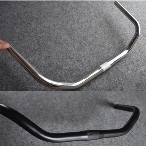 Retro Fixed Bike 25.4mm Handlebar Bicycle Cycling Parts Bend Handle Aluminum Bar Black Sliver Accessories