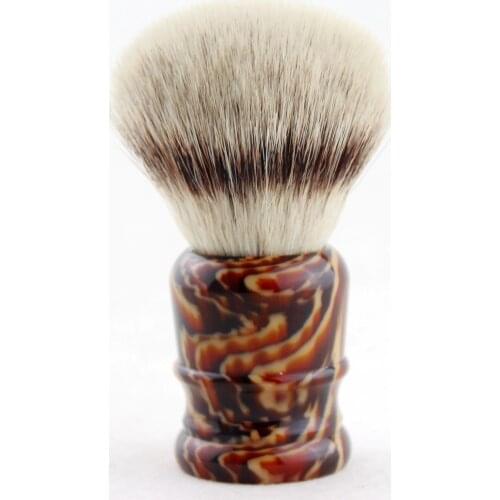 "FS"- Knot 30mm/24mm Pur-Tech Synthetic Hair Shaving Brush Faux Amber Handle+Free Shipping