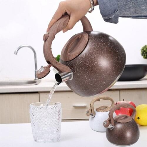 3L Stainless Steel Induction Cooker Whistling Kettle Outdoor Large Capacity Camping Gas Stove Hot Water Pot Kitchen Cooking Tool