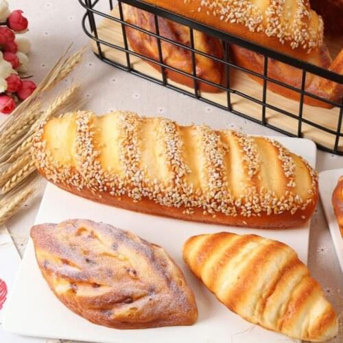Artificia food Fake Cake Bakery Photography props Decor Soft PU Bread Artificial bread fake food squishy Bread Model Soft Bread