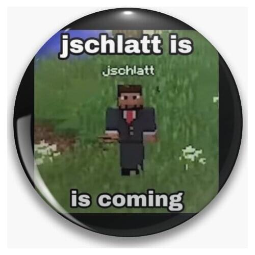 Jschlatt Is Coming Soft Button Pin Cute Jewelry Collar Fashion Badge Creative Decor Women Hat Brooch Funny Metal Lover Clothes