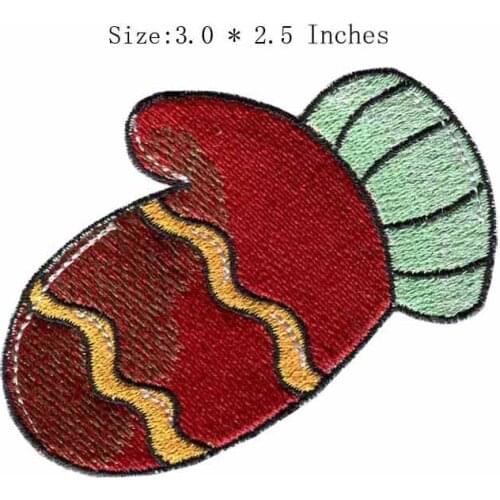 The red glove 3.0"wide embroidery patch for leisure/knit/nice and warm
