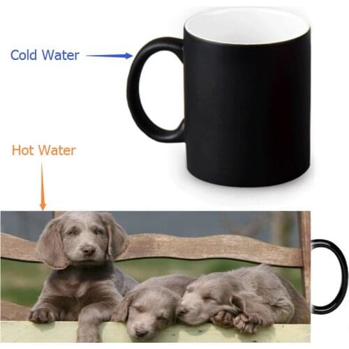Weimaraner cool photo coffee mugs transforming mug heat changing color cup ceramic Tea Cups