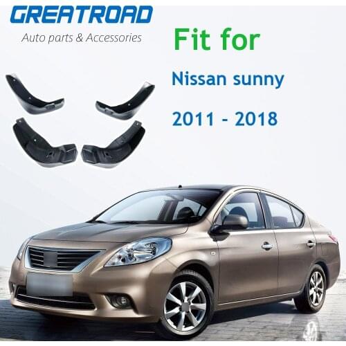 Molded Car Mud Flaps For Nissan sunny 2011 - 2018 FOR Nissan Kick Mudflaps Splash Guards Mud Flap Mudguards Fender Styling
