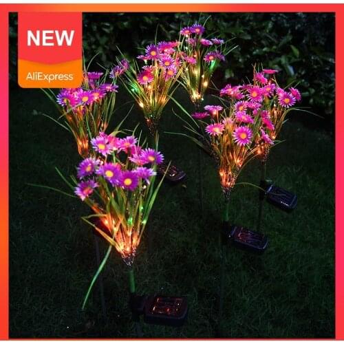 LTOON New Solar LED Simulation Festive Lantern Outdoor Courtyard Garden Decorative Lamp Solar Wild Flower Ground Lawn Lamp