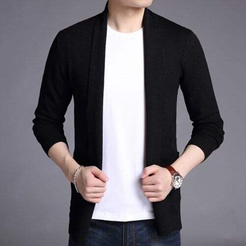 MRMT 2021 brand new mens sweater jacket solid color jacket mens casual wear long sleeve cardigan sweater coat clothing