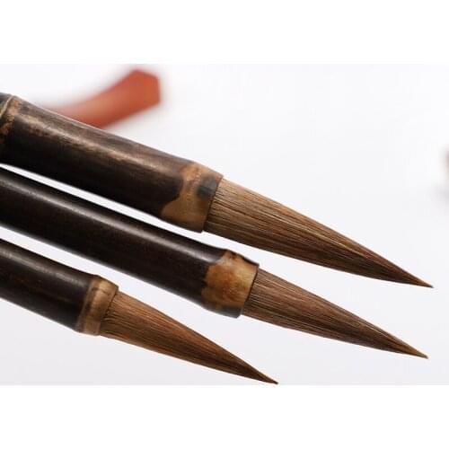 Weasel Hair Brush Pen Set 3pcs/set Chinese Calligraphy Pen Wolf Hair Landscape Ink Painting Calligraphy Brush Pen Tinta China