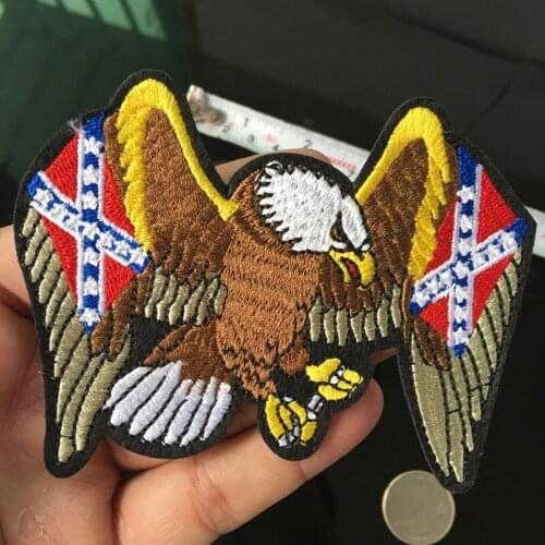 National Flag Eagle Embroidery Patches 3D Diy Iron On Stickers Parches Back Rubber Accessories DIY Shoes Coat Bag Appliques