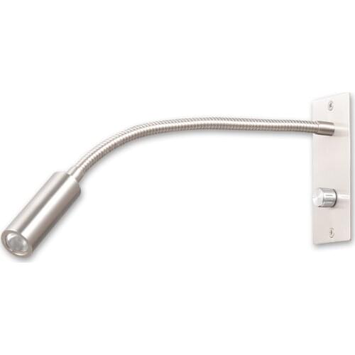 Agese Wall Mounted Reading Light Sconces Lamp Bedside Headboard Bedroom Books Nickel 3W CREE LED Input 110-240V AC Hardwired