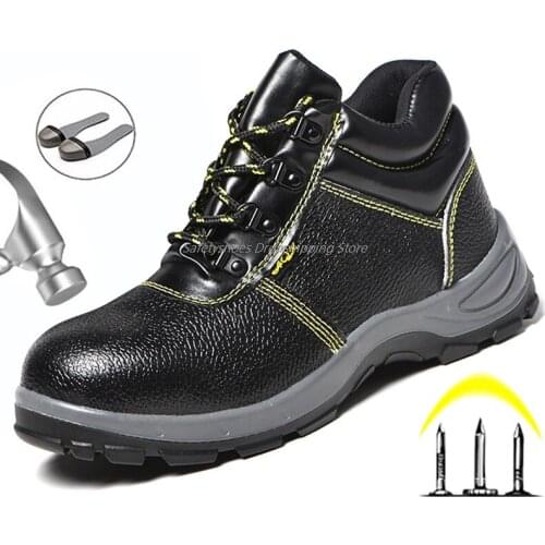 Non-slip Shoes Safety Boots Mens Shoes Lightweight Winter Sneakers For Men Ankle Boots Steel Toe Cap Shoes Protective Boots