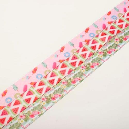 New 100yards fruit Double printed Kettle hanging belt cartoon ribbon Bottle Holder Neck Lanyard