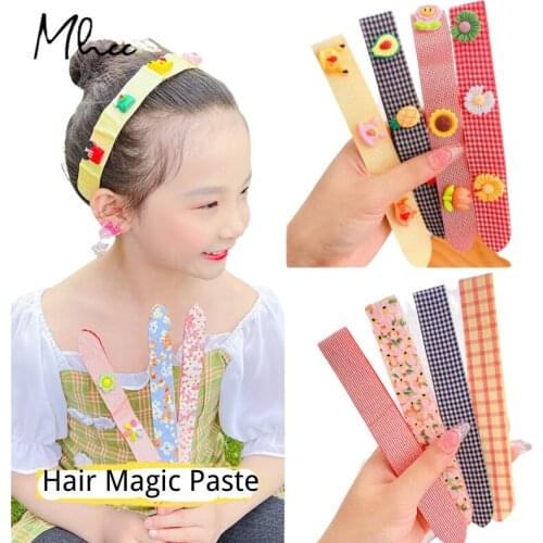 New Cute Girls Hair Magic Paste Bangs Velcro Headdress 2021 Animal Hair Accessories Decoration Anti Slip HeadbandBaby Headwear