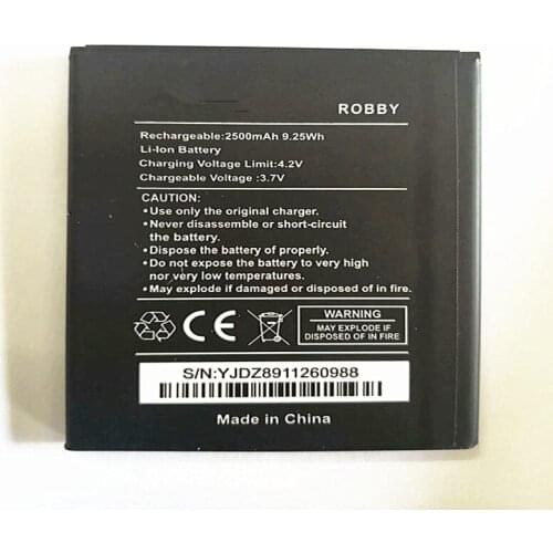 New 3.8V 2500mAh Replacement Robby Battery For Wiko ROBBY Batterie Bateria Cell Phone Batteries with phone stander