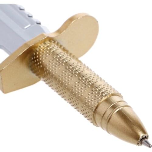 Knife Shape Ballpoint Pen Blue Ink School Office Stationery Writing Tools Gift