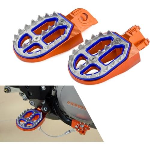 Billet MX Foot Pegs Rests Pedals For KTM EXC SX SXF XC XCF 65 85 125 200 250 300 350 400 450 525 530 690 950 990 1090 1190 1290