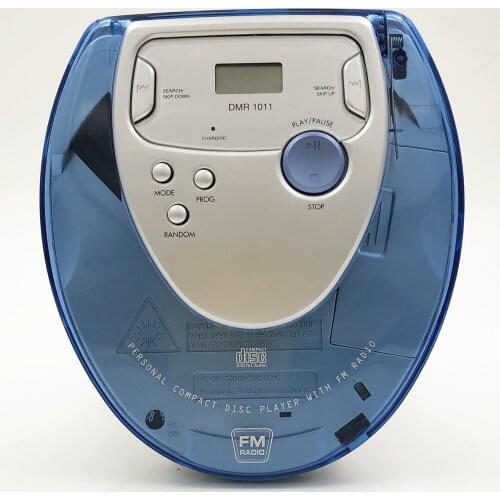 Portable CD player walkman bass boost system high quality music shockproof transparent discs LCD display 3.5mm audio interface