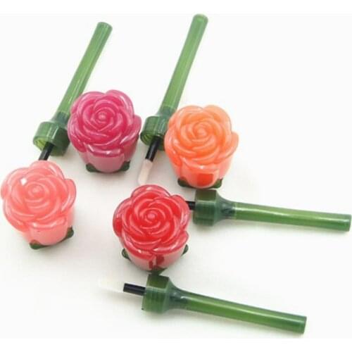 10/30/50pcs 5ml Rose Shape Lip Gloss Tubes DIY Empty Cosmetic Container Refillable Bottles Liquid Lipstick Storage Bottle