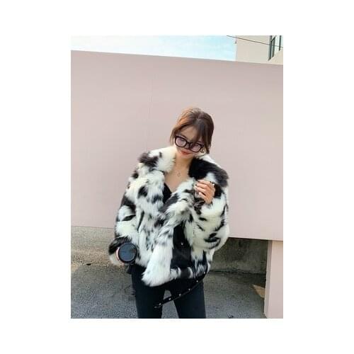 New 2022 Style High-end Fashion Women Faux Fur Coat C4444